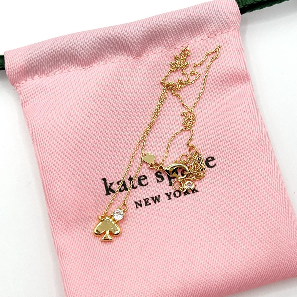 KS889-Kate Spade heart and crystal necklace - Picture 2 of 2